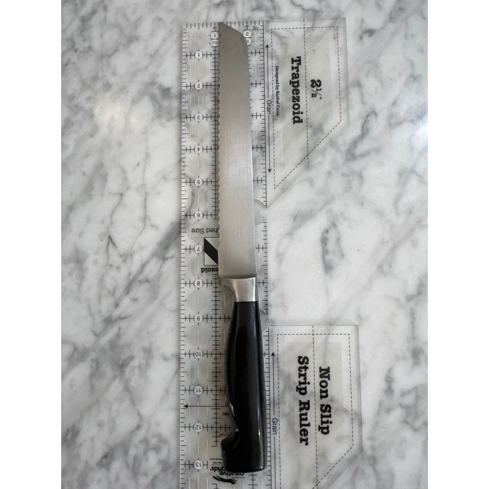 Henckels Serrated Bread Knife Stainless Steel Black Ergonomic Handle 12.75